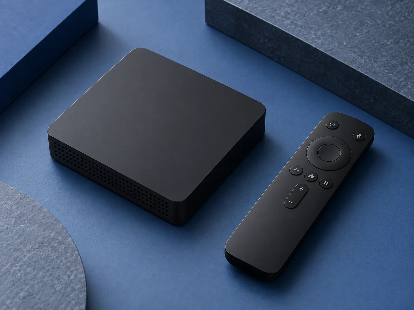 ARC ONE TV-Box und Fernbedienung