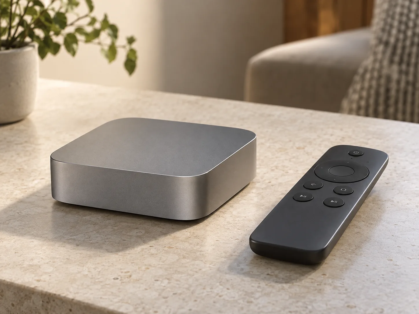 ARC AIR TV-Box und Fernbedienung